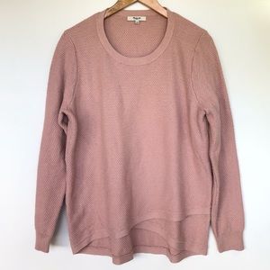 Madewell Mauve Pullover Sweater Mock Wrap Size L